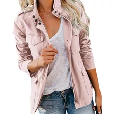 Chaquetas, Anorak Militar, Estilo Safari, Casual, Para Mujer