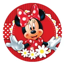 Painel Redondo Minnie Vermelha 1,50 X 1,50 C/elástico