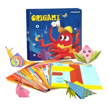 Kit De Origami 108 Piezas Con Instructivo Animales Objetos.