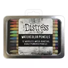 Kit De Lápices De Acuarela Distress De Tim Holtz Indus...