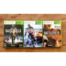 Combo Battlefield 3 + 4 + Hardline (mídias Físicas) Xbox 360