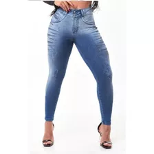 Calça Jeans Feminina Luxo Barata Cintura Alta