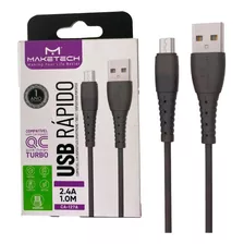 Cabo Carregador Turbo Para Android Micro Usb V8 1 Metro