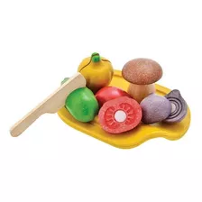 Verduras Para Cortar + Tabla. Marca Plantoys