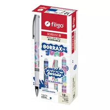 Lapicera Bolígrafo Roller Borrable Filgo Borrax Se Jump X12u Color De La Tinta Azul