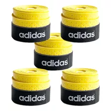 5 Over Grips Microperfurados Beachtennis Tênis Squash Padel Cor Amarelo