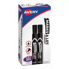 Set De Marcadores Avery 12 U Negros