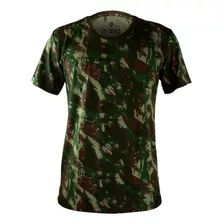 Camiseta Masculina Slim Gola O Camuflada Exército