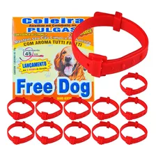 12 Coleira Anti Pulgas Free Dog Cães Adultos - Envio Rápido