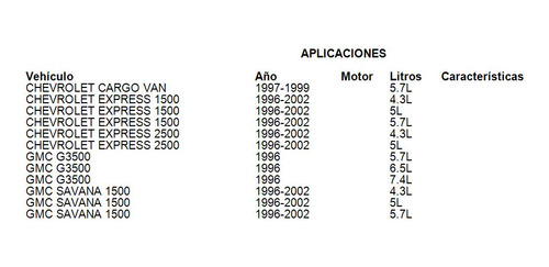 Condensadores A/c Chevrolet Cargo Van 1998 Deyac 5.7l Foto 8