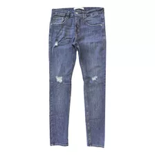 Calça Calvin Klein Stretch Destroyed Navy Tag Azul Marinho