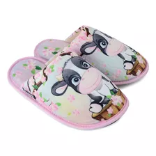 Pantufa Feminina Fenix Chinelo Vaquinha Rosa - 5280