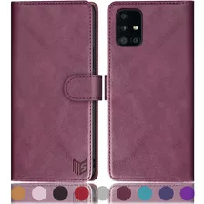 Funda Malbec Tipo Billetera Para Galaxy A51