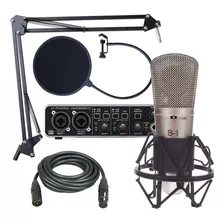 Kit Grabación Behringer Umc202hd B1 Microfono Antipop 192khz