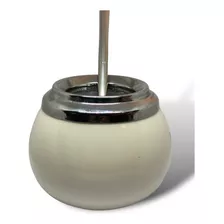 Mate Criollo En Cerámica E Interior De Inox