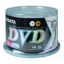 Disco Virgem Dvd+r Dl Ridata De 8x Por 50 Unidades