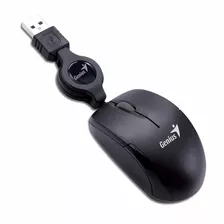 Mini Mouse Genius Retractil Usb Negro Modelo Tavelers V2 