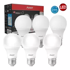 Kit 6 Lampadas Led 7w Bulbo Soquete E27 Bivolt Branca Fria