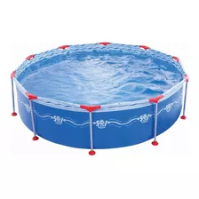 Pileta Estructural Redondo Sol De Verano Sol Arco 10 Con Capacidad De 5500 Litros De 3m De Diámetro Azul