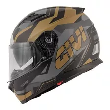 Capacete De Moto Givi 50.5 Camo Cor Preto/ Marrom Tam L/60 Cor Marrom-claro Tamanho Do Capacete 60