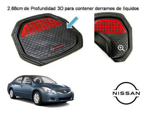 Tapetes 4pz Charola 3d Logo Nissan Altima 2007 A 2012 Foto 5