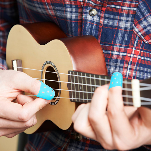 Guitarra Protectora De Goma Para Dedos Thumb Finger Picks, 2 Foto 5