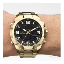 Relógio Technos Masculino Anadigi Dourado Bjk606aa/1p