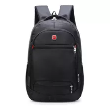 Mochila Porta Notebook Reforçada Executiva Couro Impermeável Cor Preto