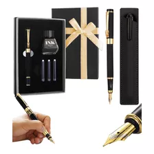 Pluma Fuente Estilográfica De Alta Calidad+tinta+bolsa,7 Pcs