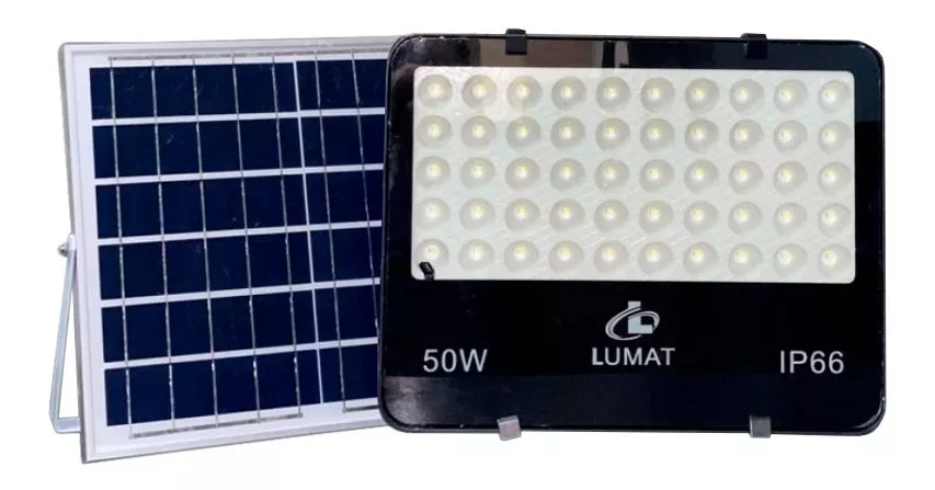 Reflector Solar Led 50w Ip66 Lampara Ultradelgado Resistente
