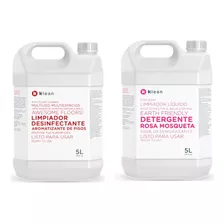 Limpiador Y Desinf Para Pisos + Detergente Rosa Mosque X 5l