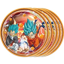 Pack 10 Platos Dragon Ball Super Goku Cumpleaños Cotillón 