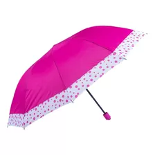 Guarda-chuva Grande Reforçado Contra Vento Cabe Na Bolsa Cor Rosa