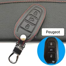 Capa Em Couro Para Chave Presença Carro Peugeot 3008 5008