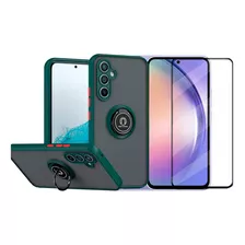 Capa Anel Magnetico Para Samsung Galaxy A54 5g + Película 9d