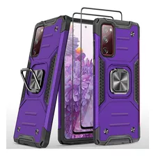 Funda Para Samsung Galaxy S20 Fe - Violeta + Anillo + Vid...