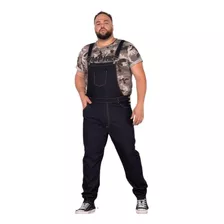 Macacão Jardineira Jeans Plus Size