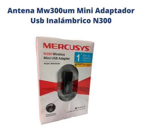 Antena Mw300um Mini Adaptador Usb Inalámbrico N300