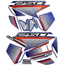 Kit Jogo Adesivo Faixa Honda Cb 250 Twister Cbs 2022 Azul