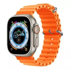 Smart Watch X8 Ultra Serie 8 Relógio Troca Foto Toca Musica Cor Da Pulseira Laranja Cor Da Caixa Prateado