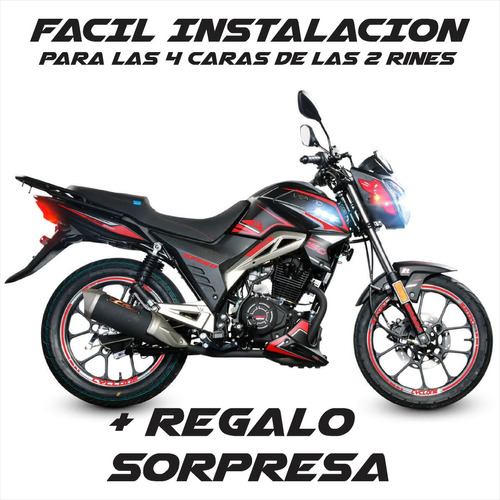 Kit Sticker Rin Reflejantes Vento Cyclone 150 + Regalo Foto 8