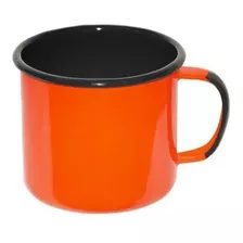 Caneca Média Esmaltada Laranja 160 Ml Ewel