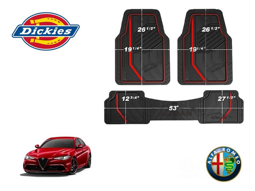 Tapetes Dks 3d Rojo Dickies Alfa Romeo Giulia 2018 Foto 2