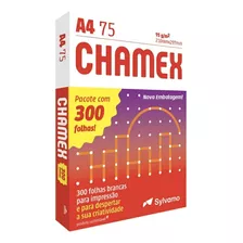 Papel Chamex Folha Branca 300 Folhas 75g 210x297 Branco