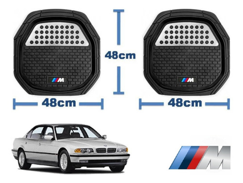 Tapetes 4pz Charola 3d Logo M-series Bmw Serie 7 1994 A 2001 Foto 3