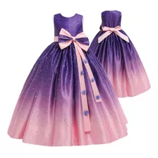 Vestido Largo Princesa De Fiesta Niñas Talla 2 -12 Años C-h-