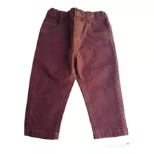 Pantalon Advanced Gabardina Bordo T3 ( 12/18m) Hermoso