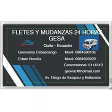 Fletes-mudanzas Camiones Y Camionetas 0984590105 Quito 24 H