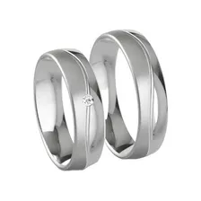 Anillos Alianzas De Matrimonio Plata 1000