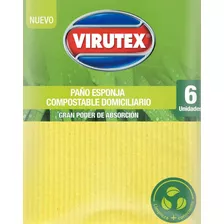 Paño Esponja Natural X6 Ultra Absorbente Virutex